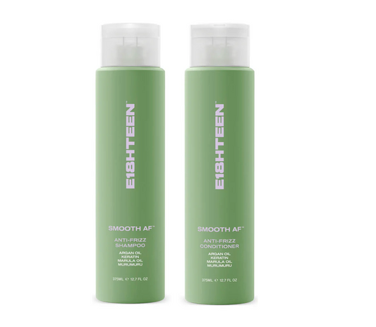 E18HTEEN Smooth AF Anti Frizz Shampoo and Conditioner 375ml