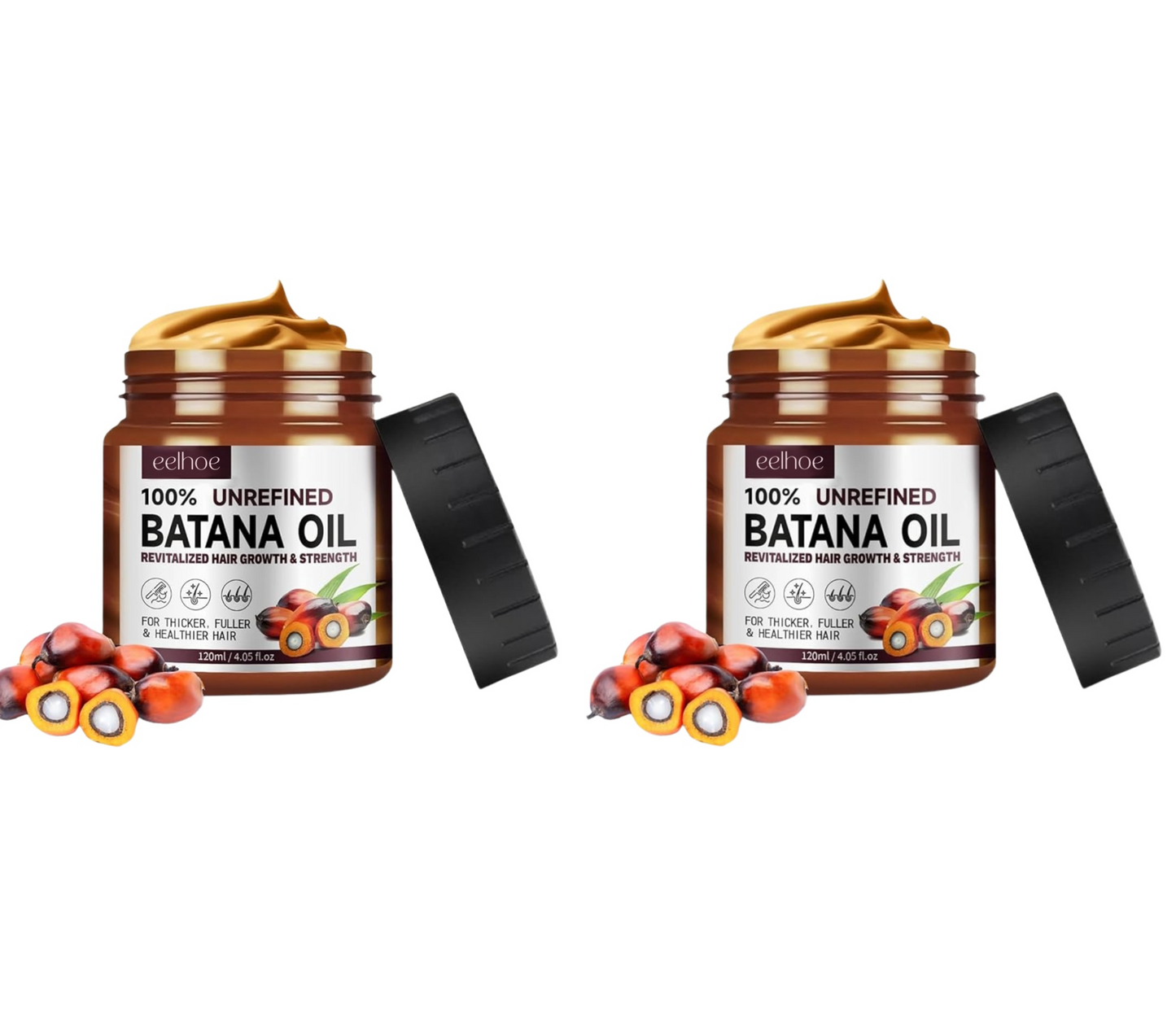 Eelhoe 100% Unrefined Batana Oil Regrowth Hair Mask 120ml (2pc)