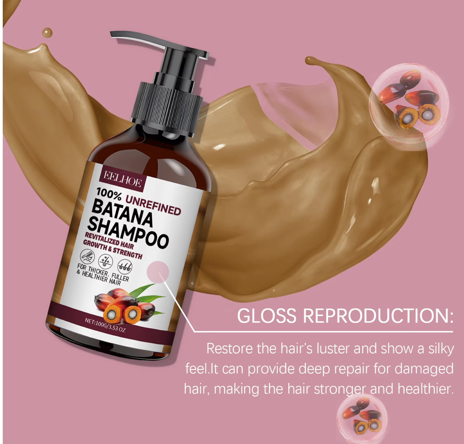 Eelhoe 100% Unrefined Batana Shampoo 100g 