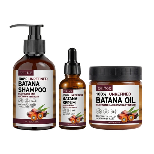 Eelhoe 100% Unrefined Batana Shampoo and Batana Oil Mask + Serum (3pc)