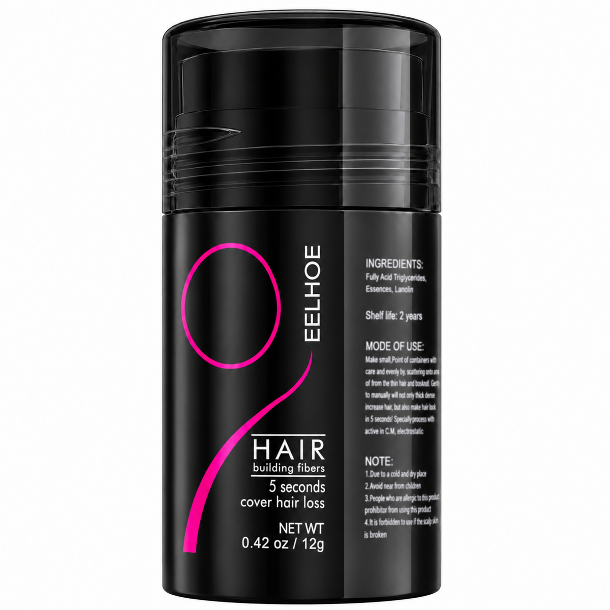 Eelhoe Hair Building Fibers 12g Black