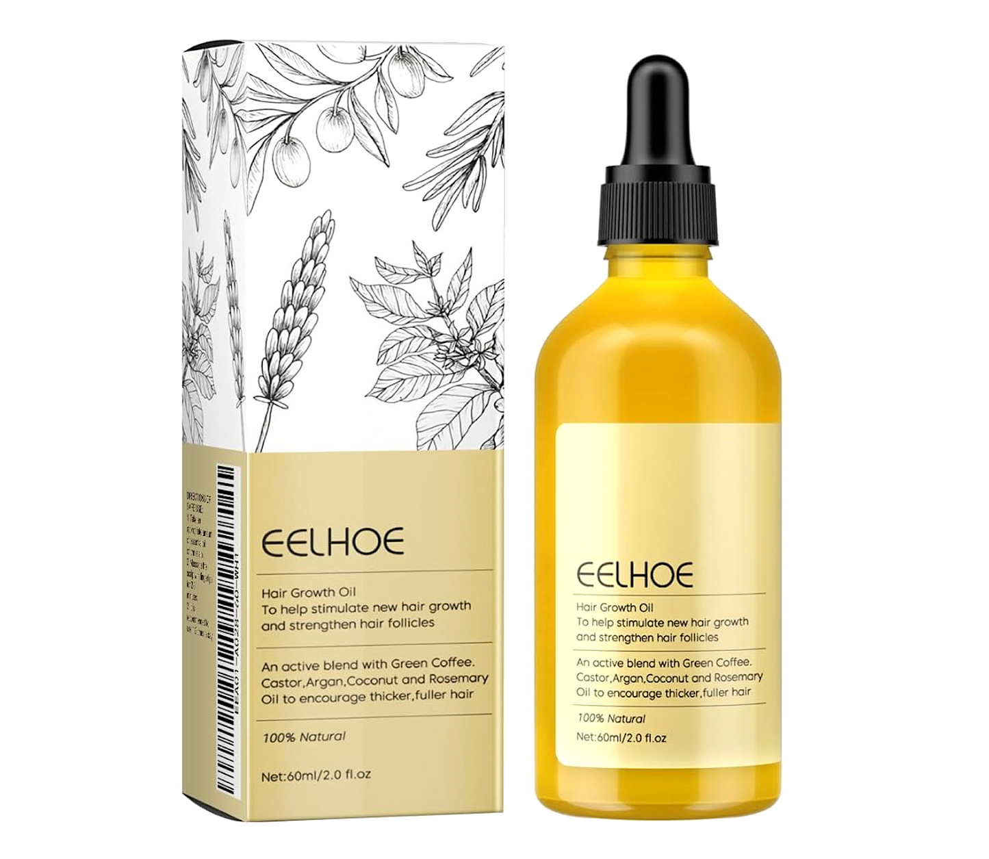 Eelhoe 100% Natural Hair Growth Oil 60ml