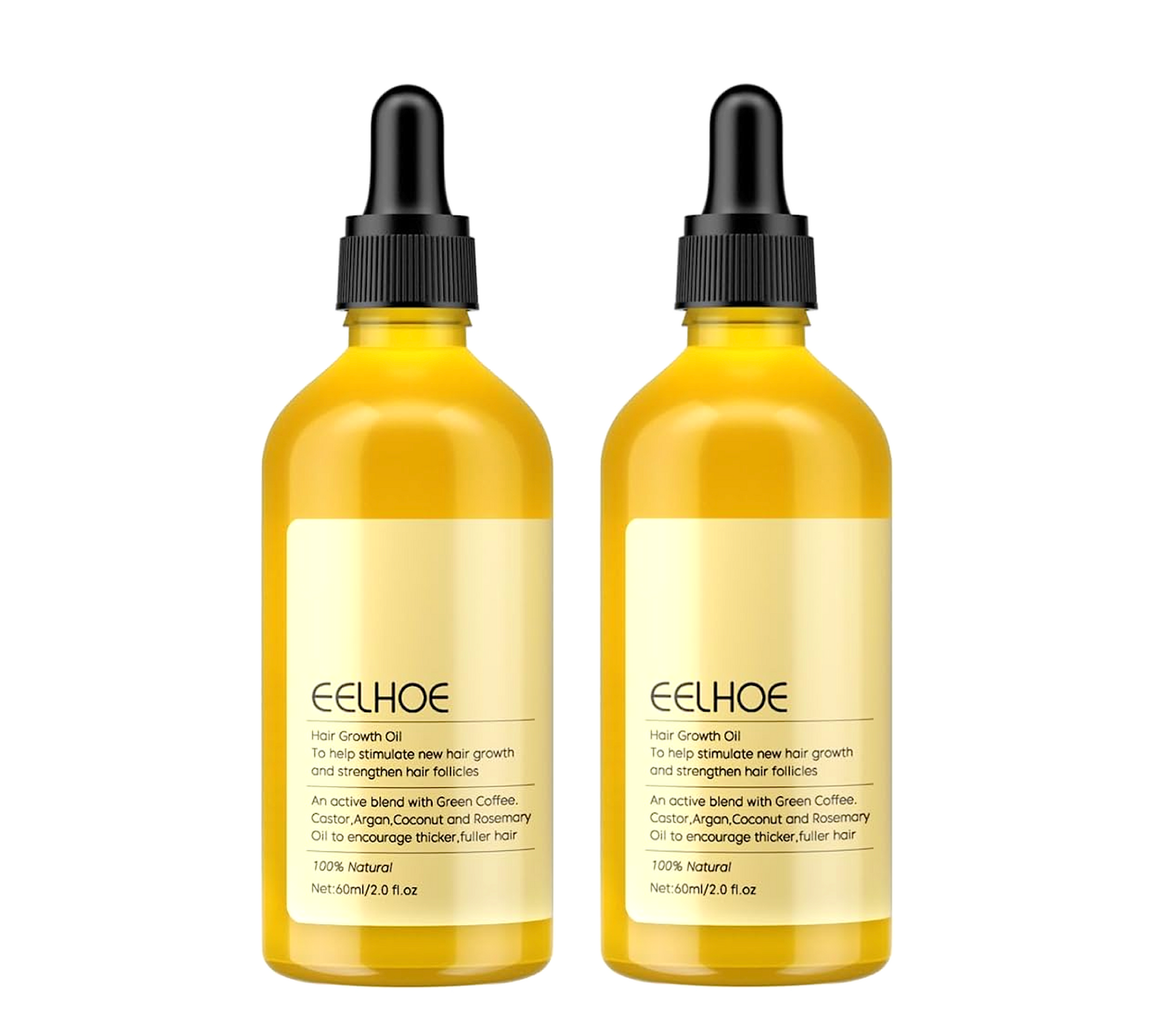 Eelhoe 100% Natural Hair Growth Oil 60ml (2pc)