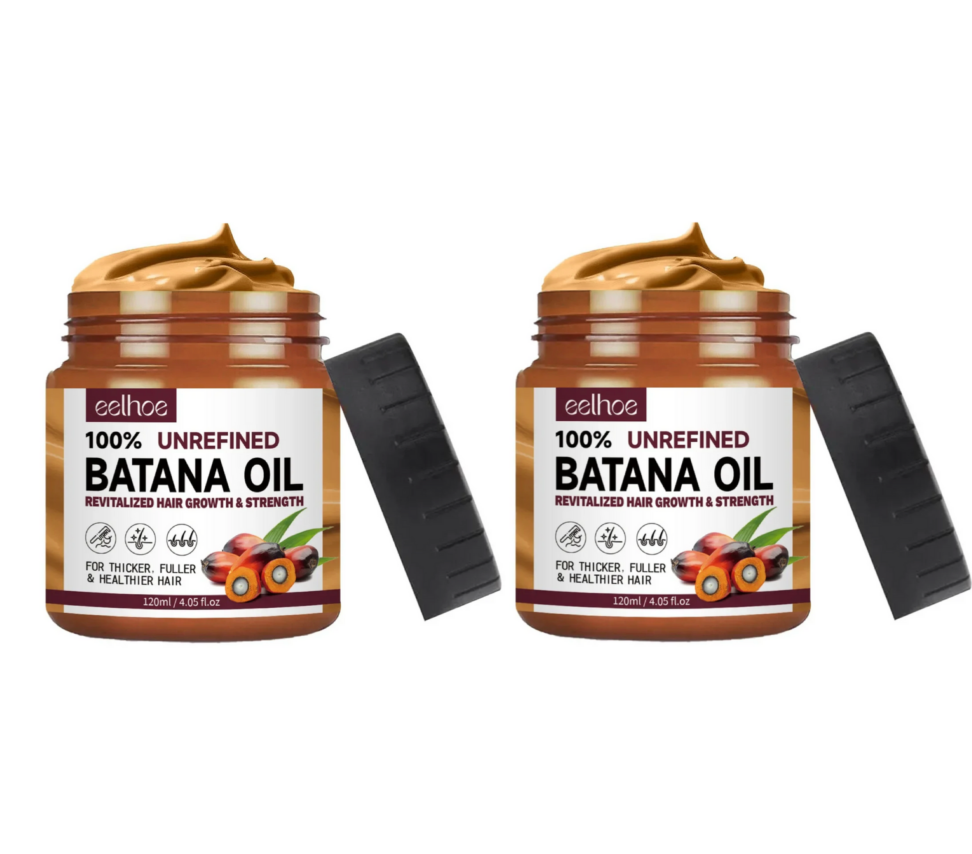 Eelhoe 100% Unrefined Batana Oil Regrowth Hair Mask 120ml (2pc)