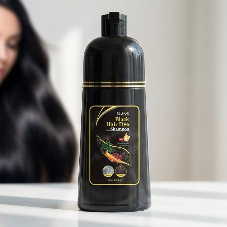 Eelhoe Full Coverage Black Hair Dye Shampoo 100ml
