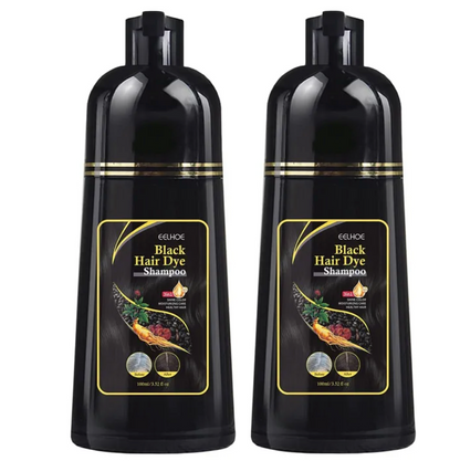 Eelhoe Full Coverage Black Hair Dye Shampoo 100ml (2pc)
