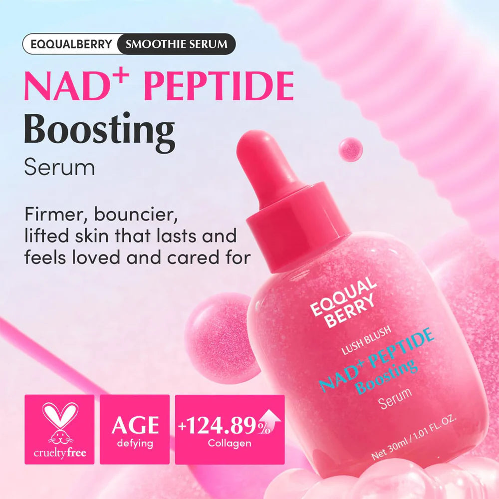 Eqqual Berry NAD+ Peptide Boosting Serum Lush Blush Korean Beauty 30ml