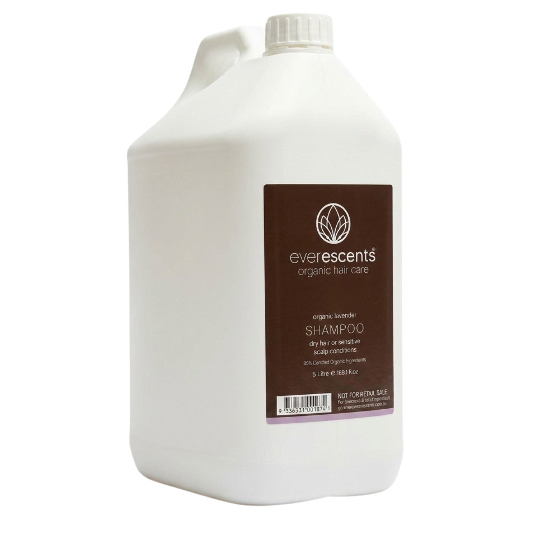 Everescents Organic Lavender Anti Dandruff Shampoo 5L Professional Use
