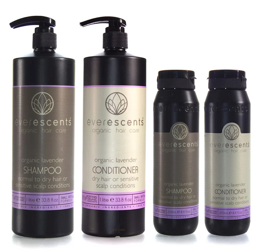 Everescents Organic Lavender Anti Dandruff Shampoo & Conditioner 1000ml + Duo (4pc)
