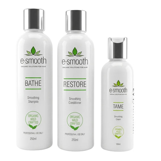 Evy E Smooth Bathe Smoothing Shampoo & Restore Conditioner 250ml + Tame Cream