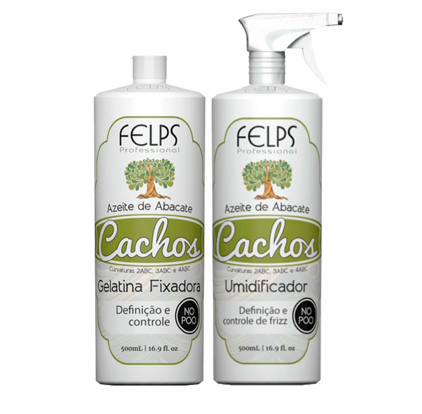 Felps Cachos Gelatina Fixadora & Curls Humidifier Avocado Azeite Abacate Duo