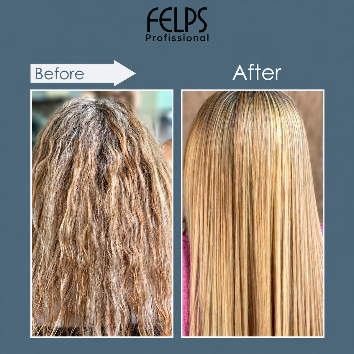 Felps Clarifying Anti-Residue Shampoo and Okra Quiabo Brazilian XBTX Anti Frizz Mask 1L (2pc)