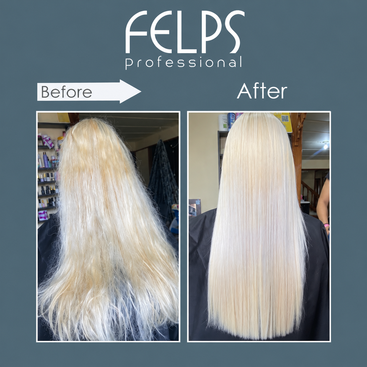 Felps Clarifying Anti-Residue Shampoo and Okra Quiabo Brazilian XBTX Thermal Sealing 1000ml