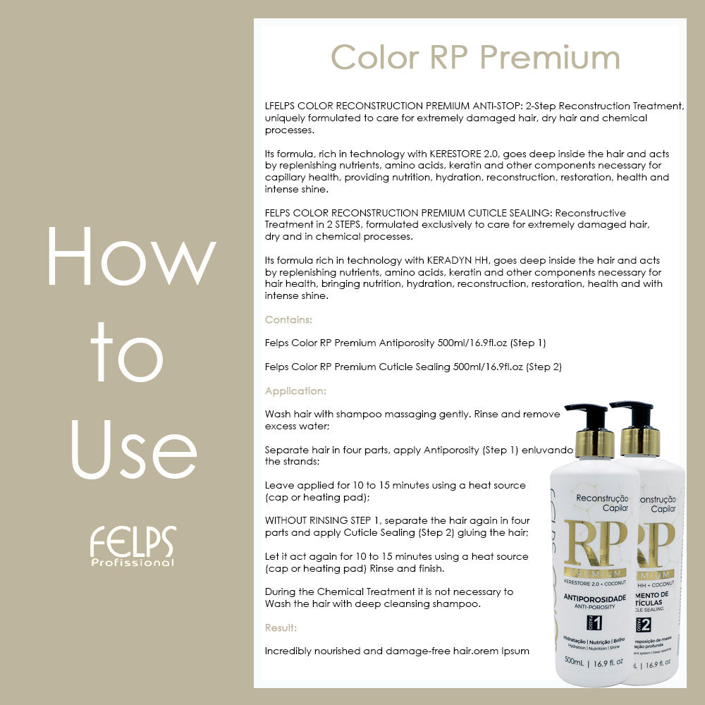 Felps Color RP Premium Reconstruction Thermal Sealing Keratin Treatment Duo