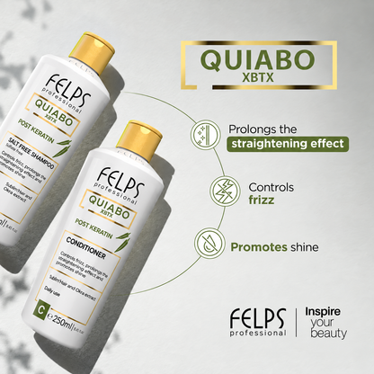 Felps Okra Quiabo Progressive Keratin Shampoo & Conditioner 250ml + Anti Frizz Fluid (3pc)
