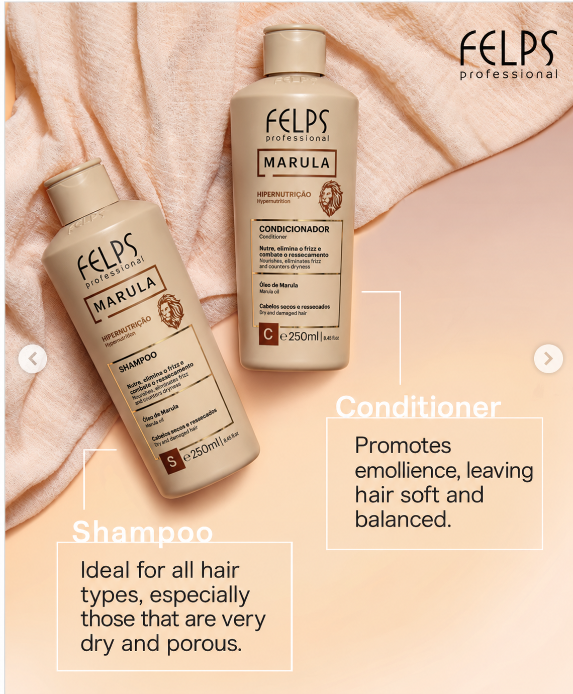 Felps Professional Marula Hyper Nutrition Shampoo and Conditioner 250ml