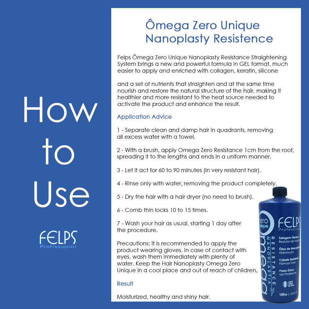 Felps Professional Thermal Sealing Omega Zero Unique Nanoplastia Resistance 1000ml
