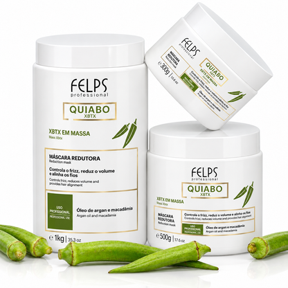 Felps Quiabo XBTX em Okra Massa Smoothing Treatment Mask 1Kg