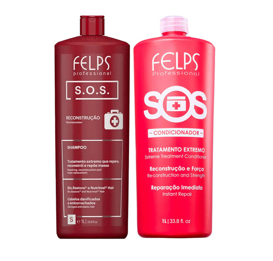 Felps SOS Extreme Reconstruction Instant Repair Shampoo and Conditioner 1000ml