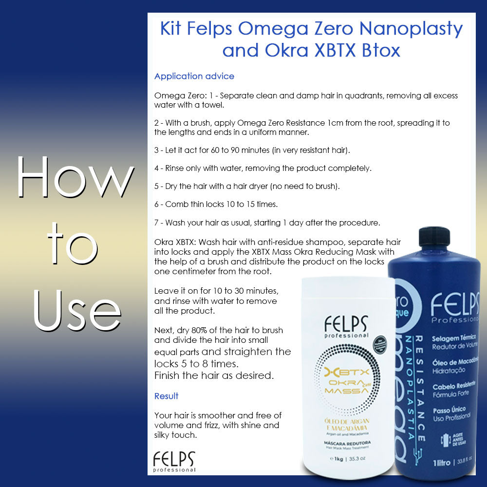 Felps Thermal Sealing Omega Zero Nanoplastia & XBTX Okra Smoothing Treatment Duo