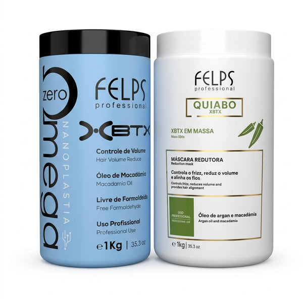 Felps XBTX Omega Zero Nanoplastia Mask & Quiabo Okra Smoothing Mask Duo