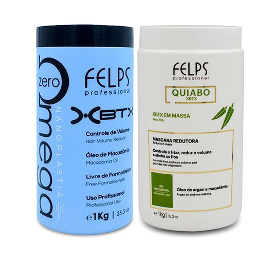 Felps XBTX Omega Zero Nanoplastia Mask & Quiabo Okra Smoothing Mask Duo