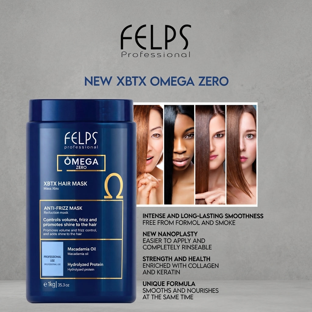 Felps XBTX Omega Zero Volume Control Reduction Mask Macadamia Oil 1000ml