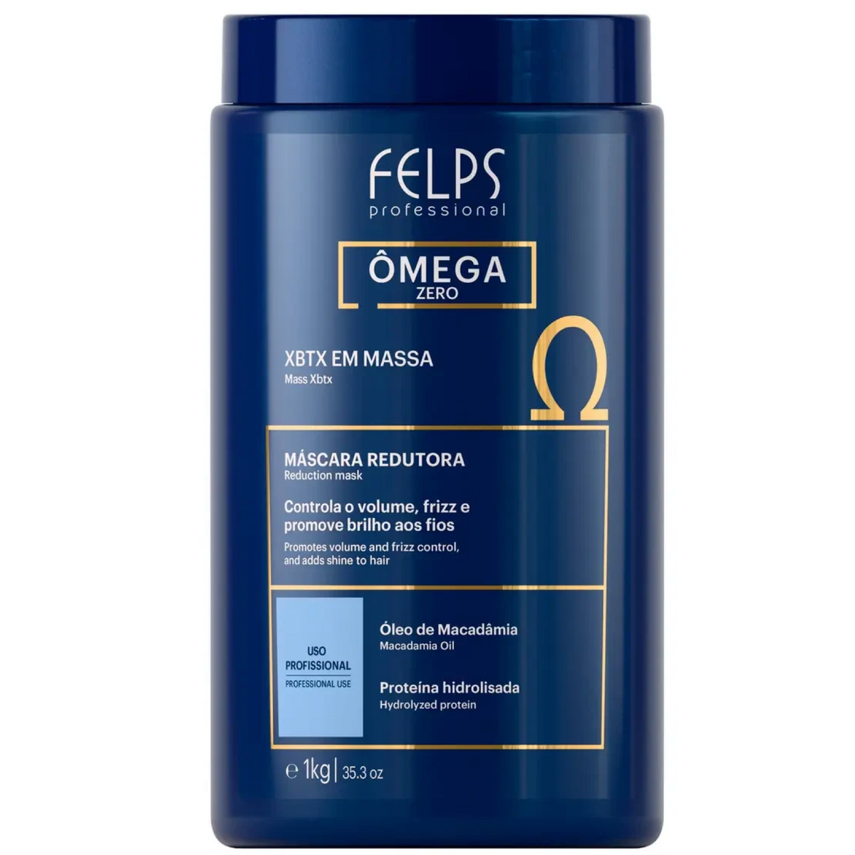 Felps XBTX Omega Zero Volume Control Reduction Mask Macadamia Oil 1000ml