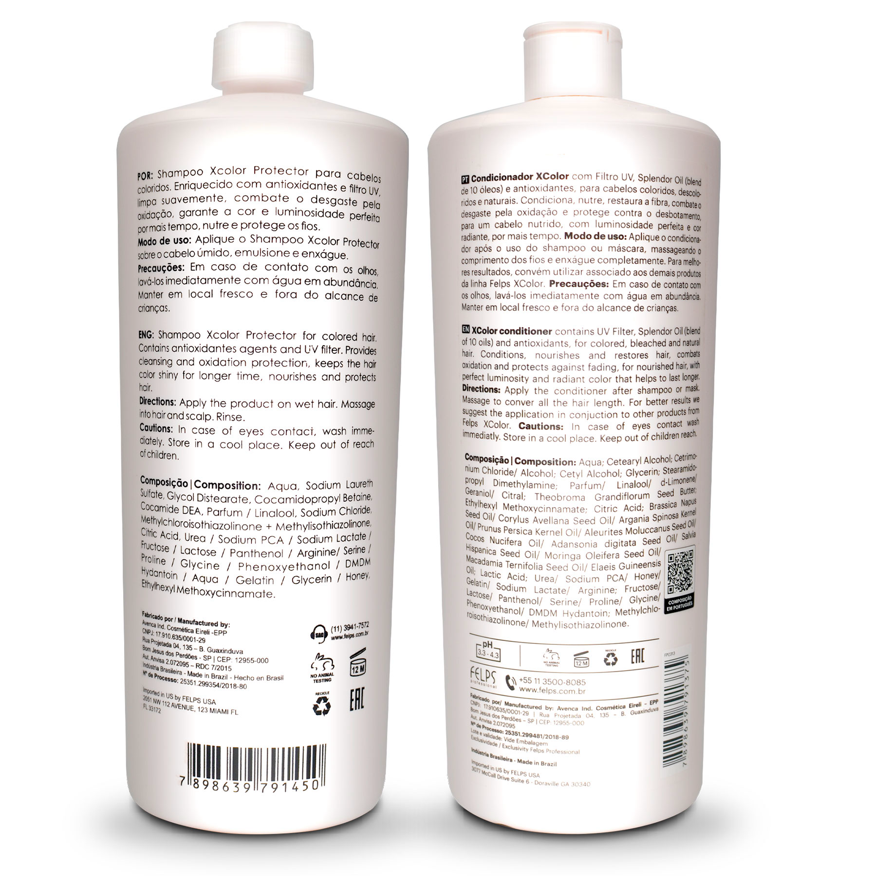  Felps XColor Color Protector Shampoo and Conditioner 1000ml