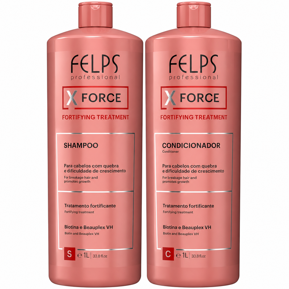 Felps X Force Biotin Hair Growth Shampoo and Fortifying Conditioner 1000ml