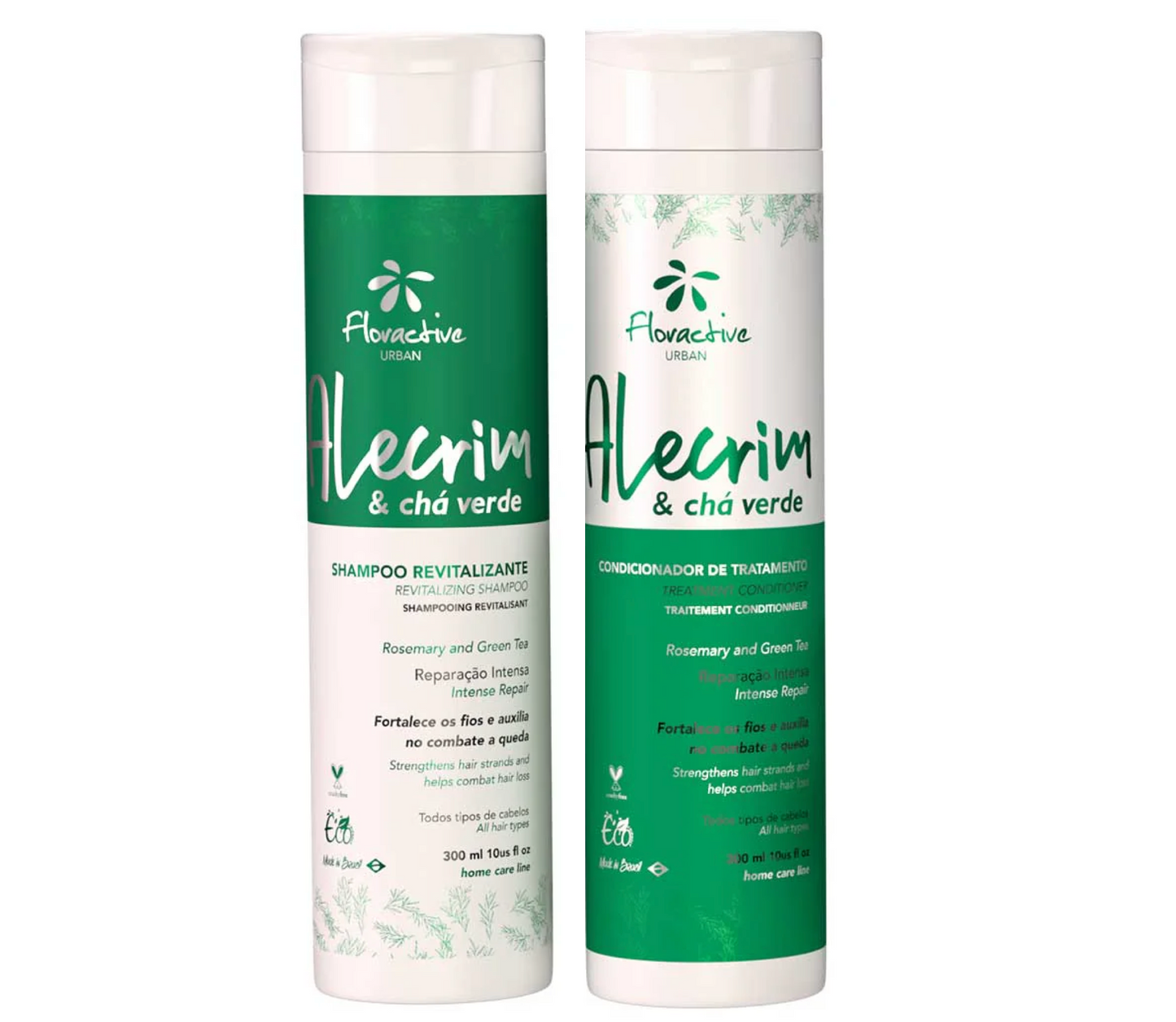 Floractive Alecrim Rosemary & Green Tea Revitalising Shampoo and Conditioner 300ml
