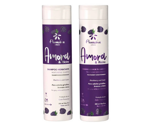 Floractive Amora Blackberry & Castor Shampoo and Treatment Conditioner 300ml