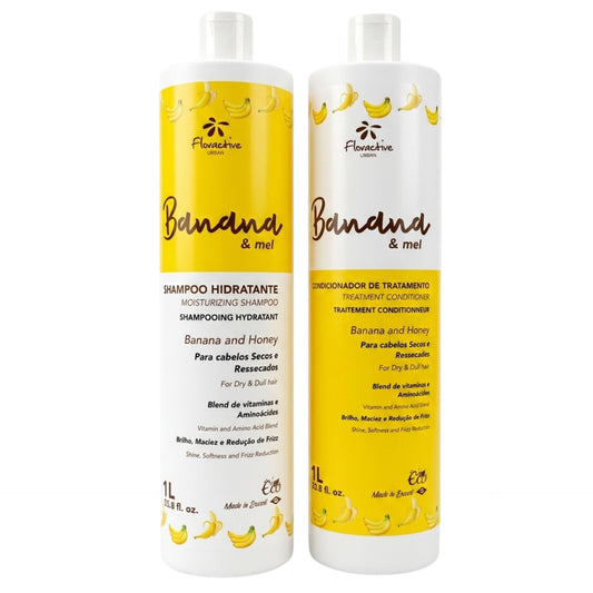 Floractive Banana and Honey Moisturising Shampoo and Treatment Conditioner 1000ml