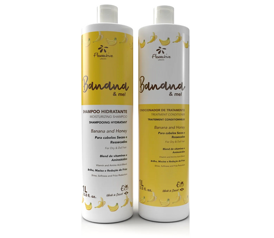Floractive Banana and Honey Moisturising Shampoo and Treatment Conditioner 1000ml 