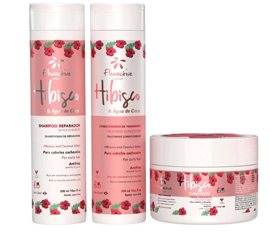 Floractive Hibiscus & Coconut Repair Shampoo and Treatment Conditioner + Mask