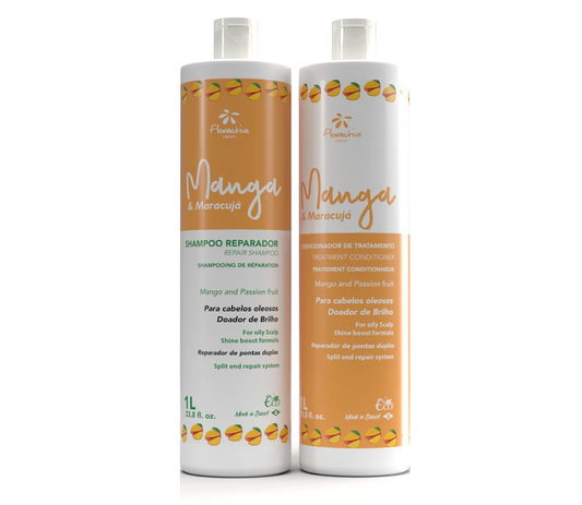 Floractive Manga Mango & Passion Fruit Repair Shampoo and Conditioner 1000ml