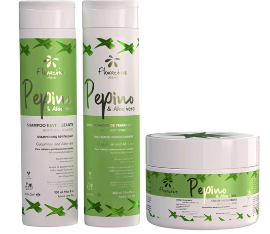 Floractive Pepino Cucumber & Aloe Vera Shampoo and Conditioner + Mask