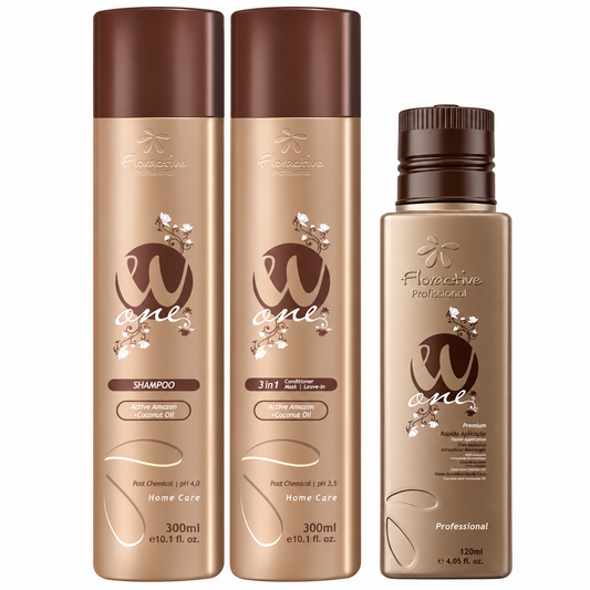 Floractive W One Nanoplasty Keratin Treatment 120ml + Shampoo and Conditioner (3pc)