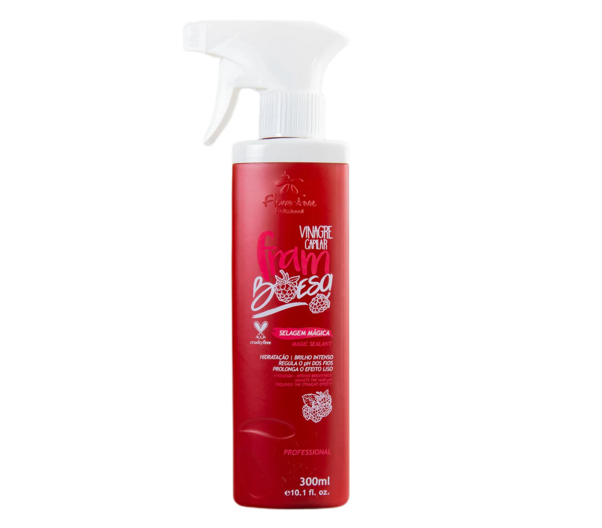 Floractive Raspberry Hair Magic Sealant Vinegar Progresive Vinagre De Framboesa 300ml