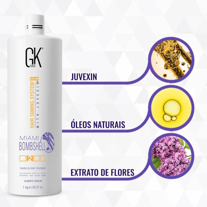 GK Hair Miami Bombshell Hair Taming Blond Treatment System With Juvexin 1000ml