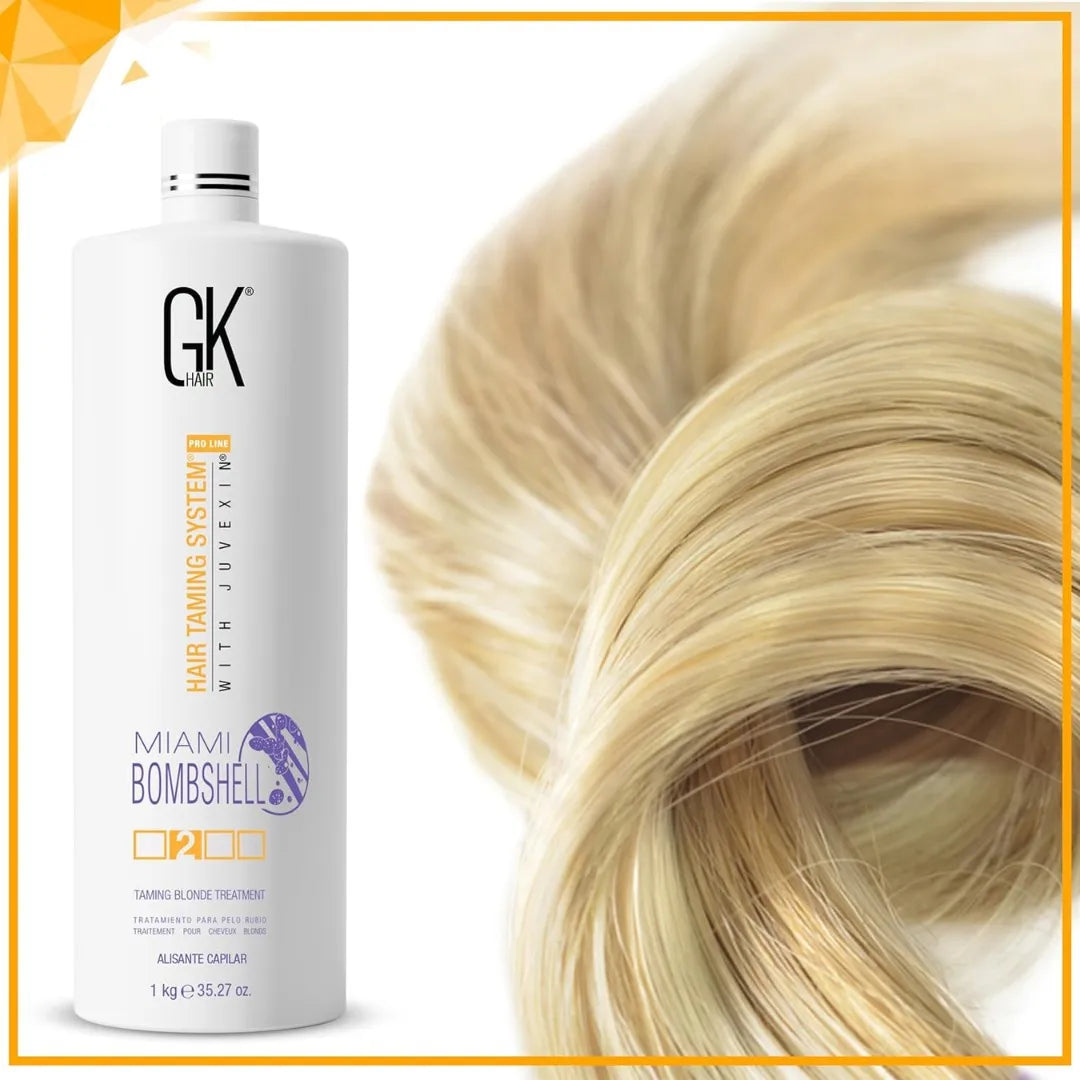GK Hair Miami Bombshell Hair Taming Blond Treatment System With Juvexin 1000ml