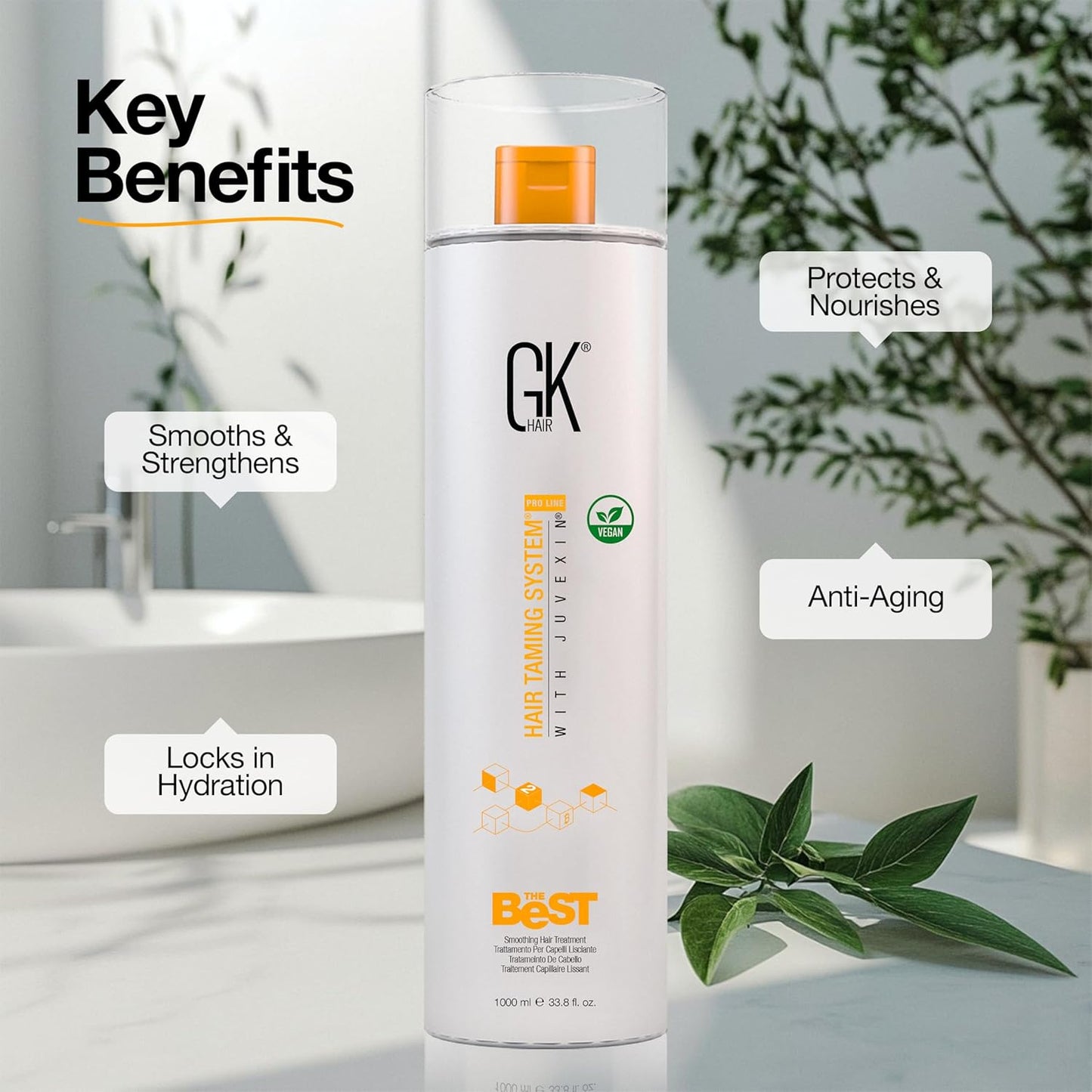 GK Hair The Best Keratin Hair Treatment Taming System With Juvexin 1000ml