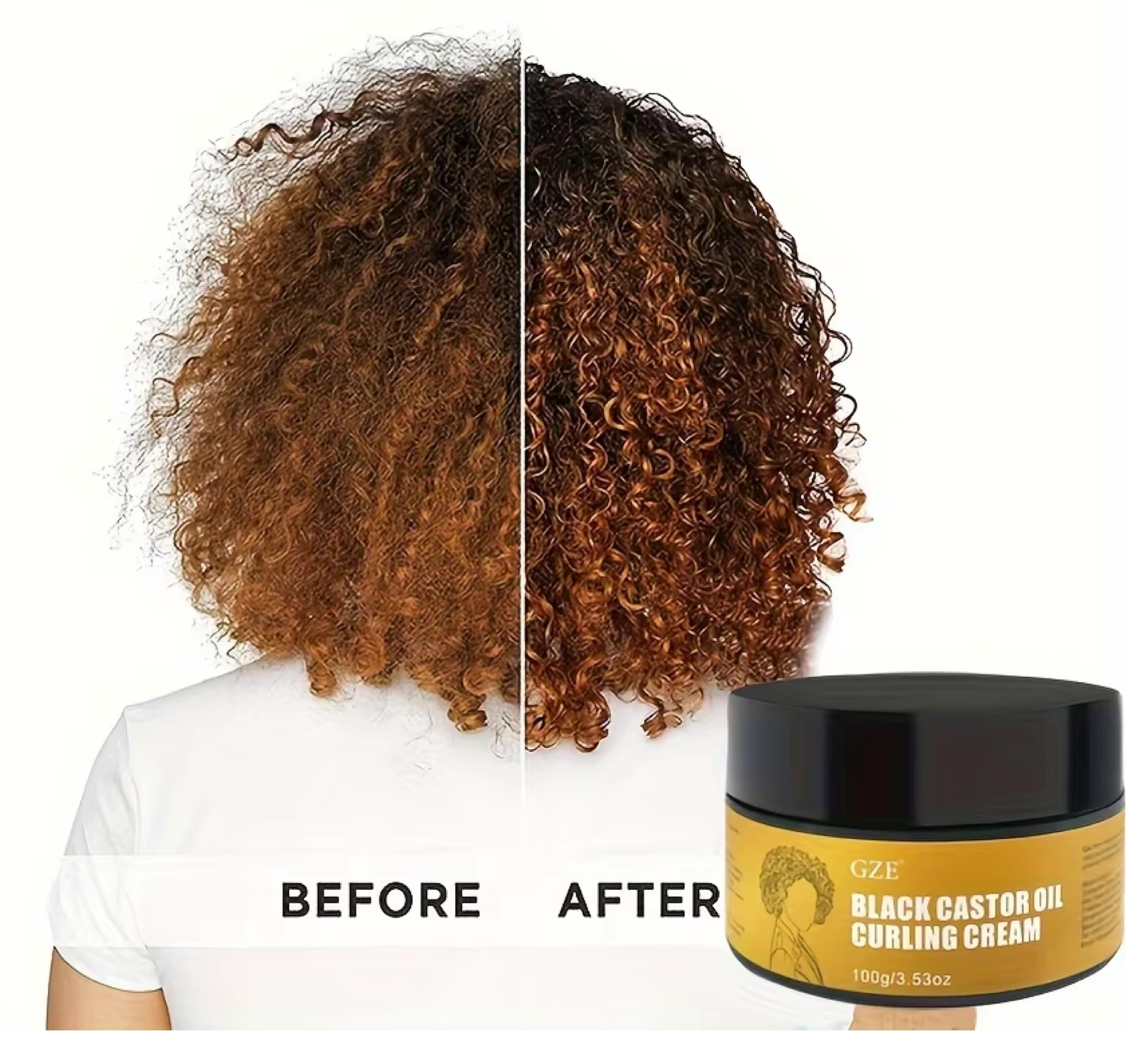 GZE Black Castor Oil Curling Cream 100g