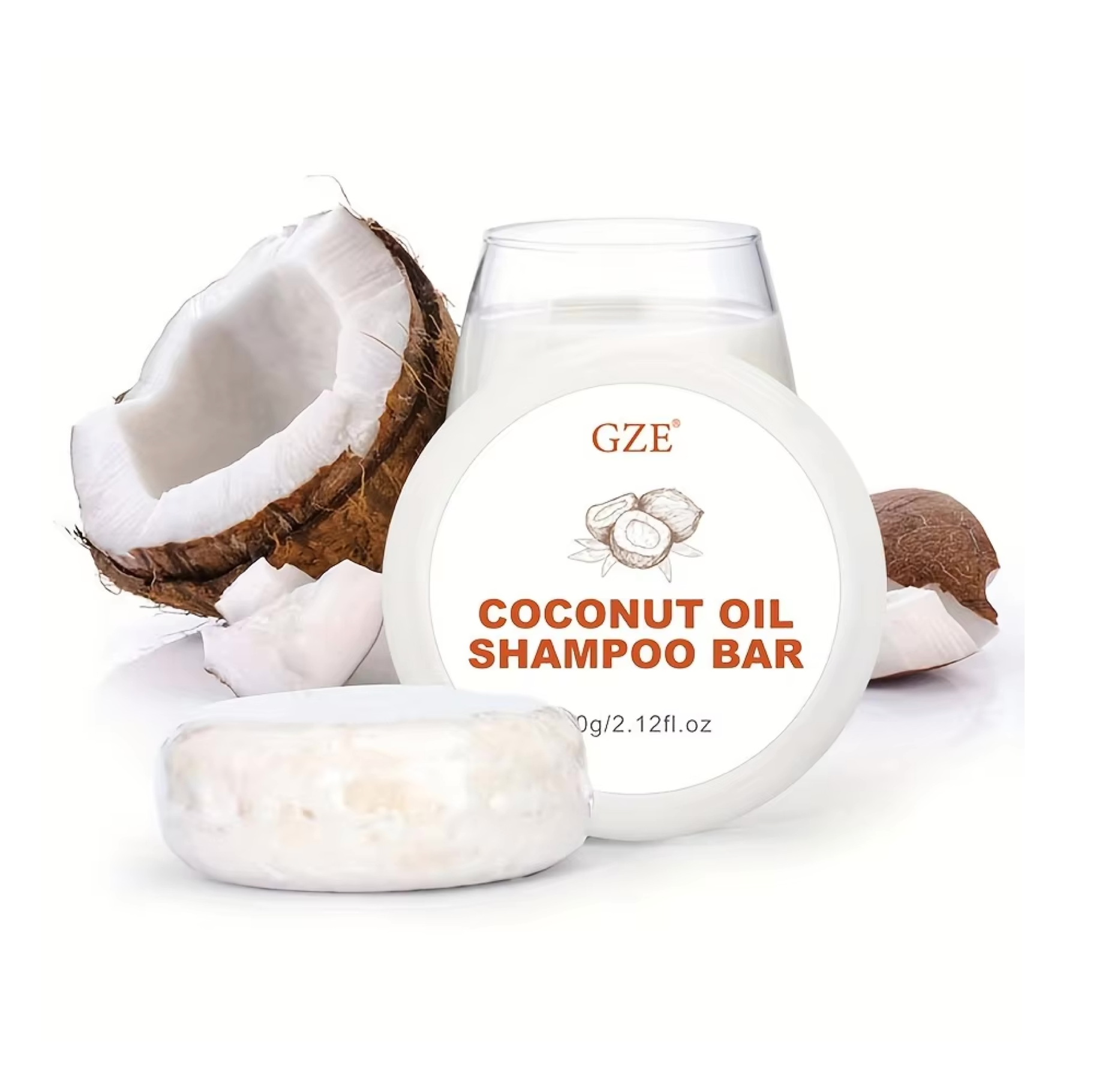 GZE Coconut Oil Shampoo Bar 60g