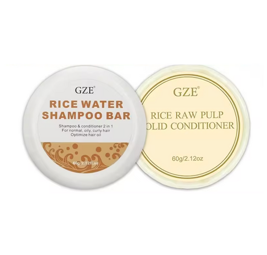 GZE Rice Water Shampoo and Rice Pulp Conditioner Bar 60g