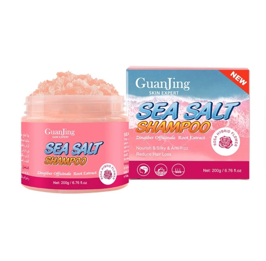 Guanjing Pink Scalp Salt Scrub Sea Salt Shampoo 200g