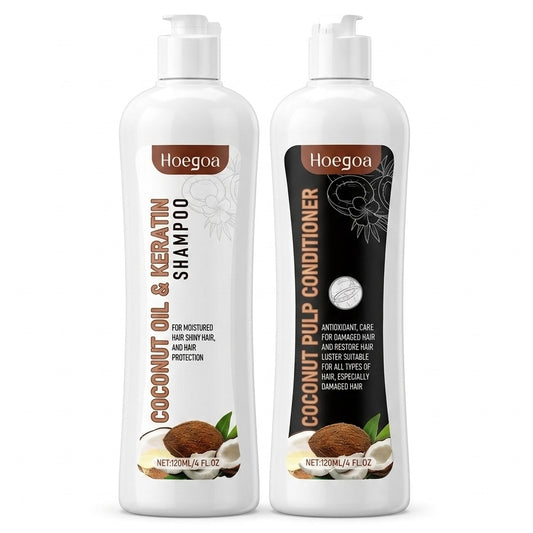Hoegoa Coconut Oil & Keratin Shampoo and Conditioner 120ml