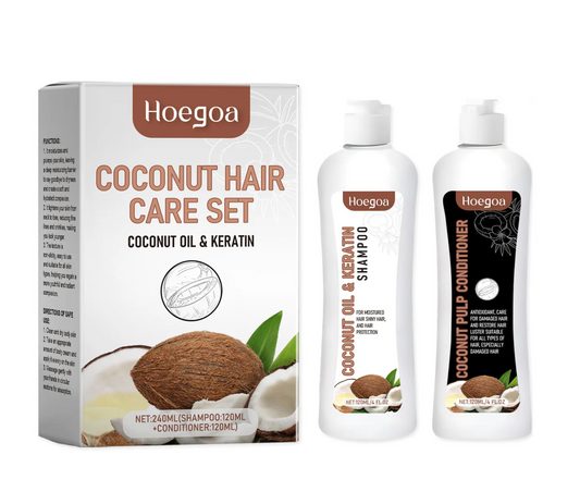 Hoegoa Coconut Oil & Keratin Shampoo and Conditioner 120ml 