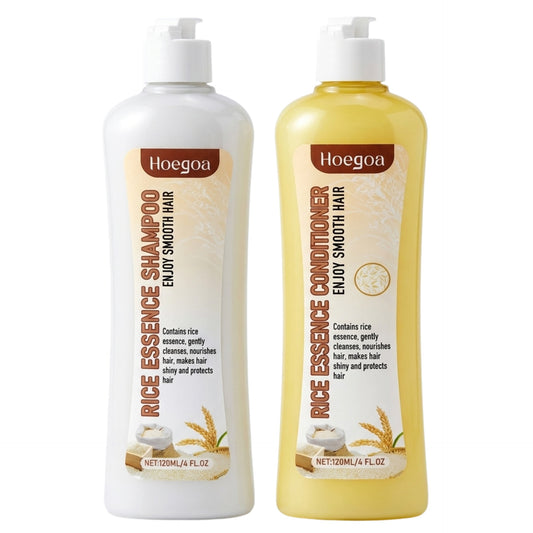 Hoegoa Rice Essence Smooth Hair Shampoo and Conditioner 120ml