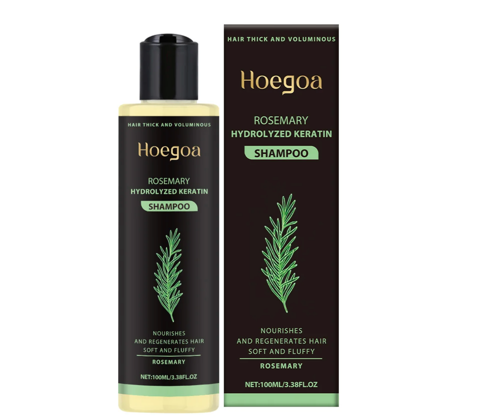 Hoegoa Rosemary Hydrolysed Keratin Shampoo Smoothing and Hair Growth 100ml